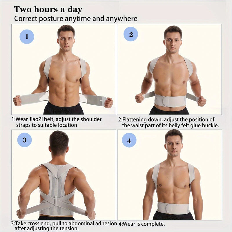 Adjustable Back Support Belt Back Posture Corrector Shoulder Lumbar Spine Support Back Protector