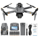 LYZRC L300 Ultra GPS 5G Digital FPV with 4.3inch Touchable LCD Screen Controller 4K HD Dual Camera Servo Gimbal 360 Obstacle Avoidance Brushless Foldable RC Drone Quadcopter RTF