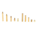 280Pcs M2.5 Hex Nut Assortment Kit Head Brass Spacing Double-pass Screw Threaded Pillar PCB Computer Motherboard StandOff Spacer
