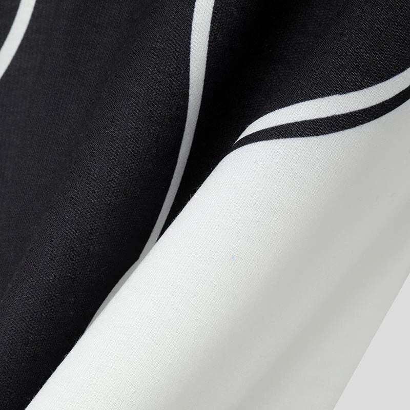 INCERUN Mens Contrast Color Print Half-Zip Long Sleeve Hoodie Sports Stand-up Collar Pullover Hoodies