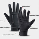 XANES Winter Touchscreen Warm Cycling Gloves Waterproof Windproof Cold-Resistant Flip Exposed Two-finger Zipper Gloves for Men Women Ski Fishing Running