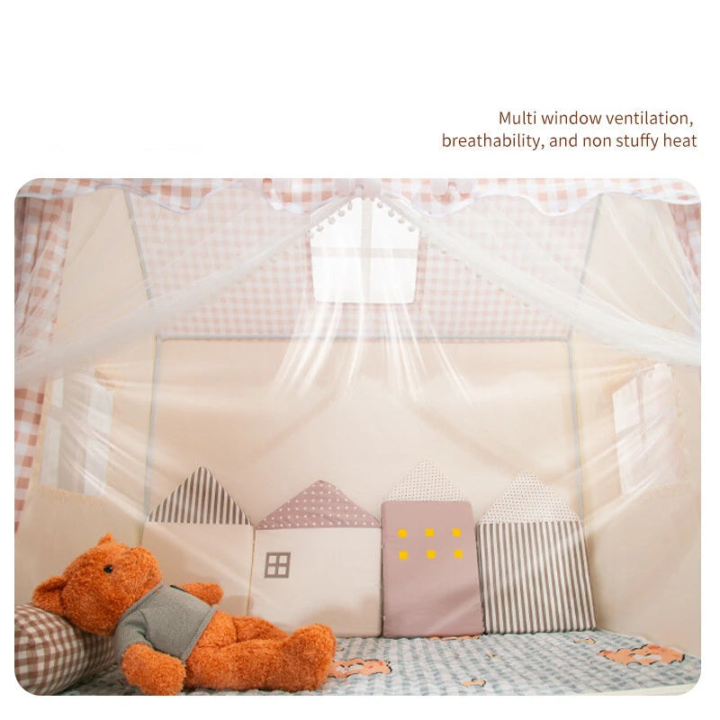 IPRee Kids Tent Indoor Outdoor Castle Playhouse for Boys and Girls with Baby Room Ideal for Outdoor Recreation Games