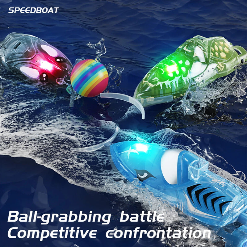 JJRC S21 RTR 2.4G Mini RC Boat Stunt Roll Marine Animal Series Speedboat 360 Rotation LED Lights Vehicles Models Waterproof Toys