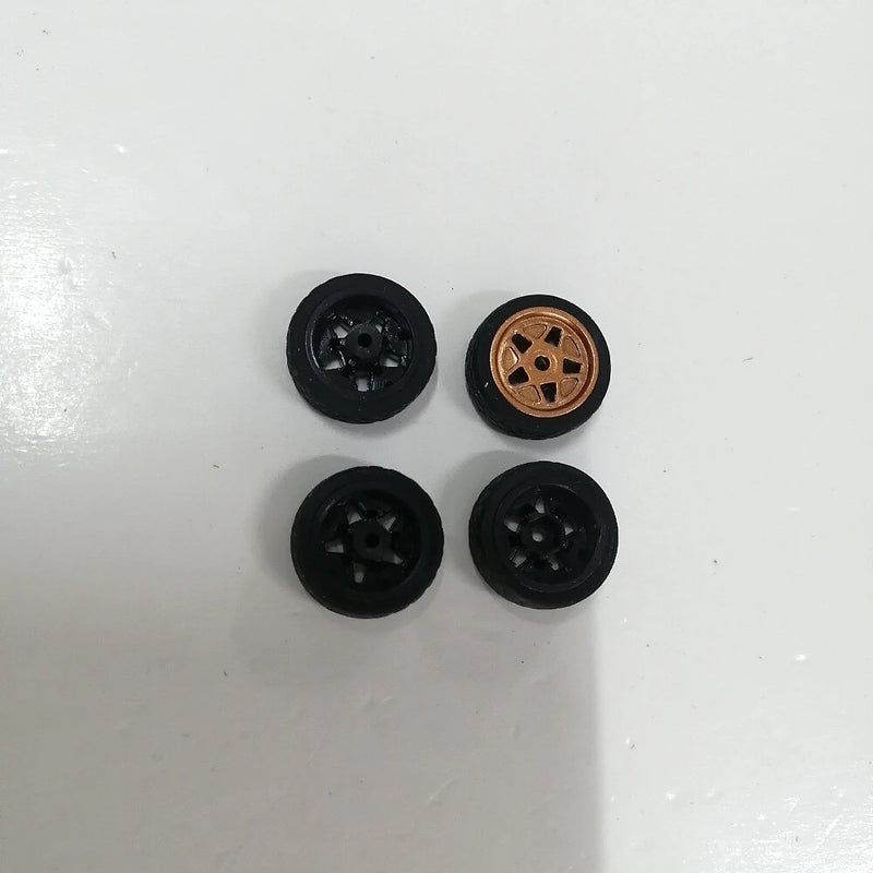 JIABAILE 4301/02/03/04/05/06/07/08/09 1/43 Drift RC Car Parts Racing Soft Drift Hard Tires Wheels Rims  Vehicles Models Accessories