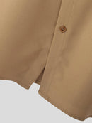 INCERUN Men Shirts Fashion Solid Color Lapel Shirt Top Daily Long Sleeve Shirt Mens Clothing with Pocket Casual Men's Suits