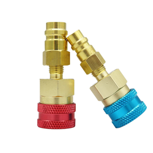Quick Connect Coupler R1234YF to R134A Adapter HVAC Auto AC Tool High and Low Side Fittings Efficient Quick Connect