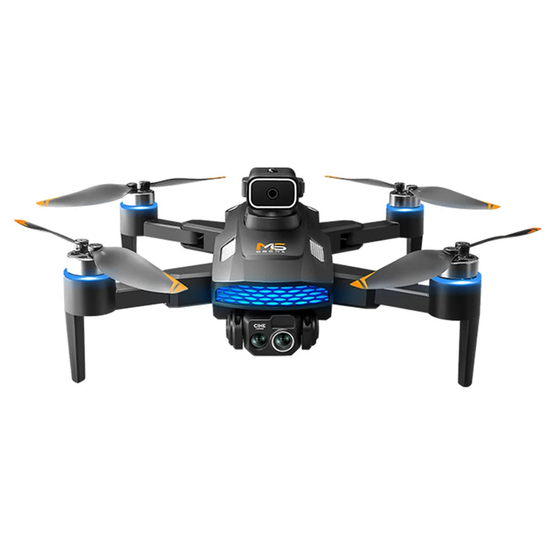 WLRC M6 WiFi FPV with LCD Screen Controller HD Dual Camera Servo Gimbal 360 Obstacle Avoidance LED Brushless Foldable RC Drone Quadcopter RTF