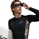 DIVE&SAIL Men Full Body Dive Skins Wetsuit UPF50+ Sun Protection Quick-drying One-piece Long Sleeve Diving Top Pant Front Zip High Elastic Thin Snorkeling Clothes for Surfing Swimming
