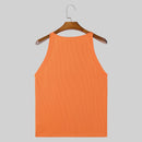 INCERUN Men Adjustable Shoulder Strap Tank Top Summer Knitted Solid Color Sleeveless Mens Vest Daily Male Clothing Tops