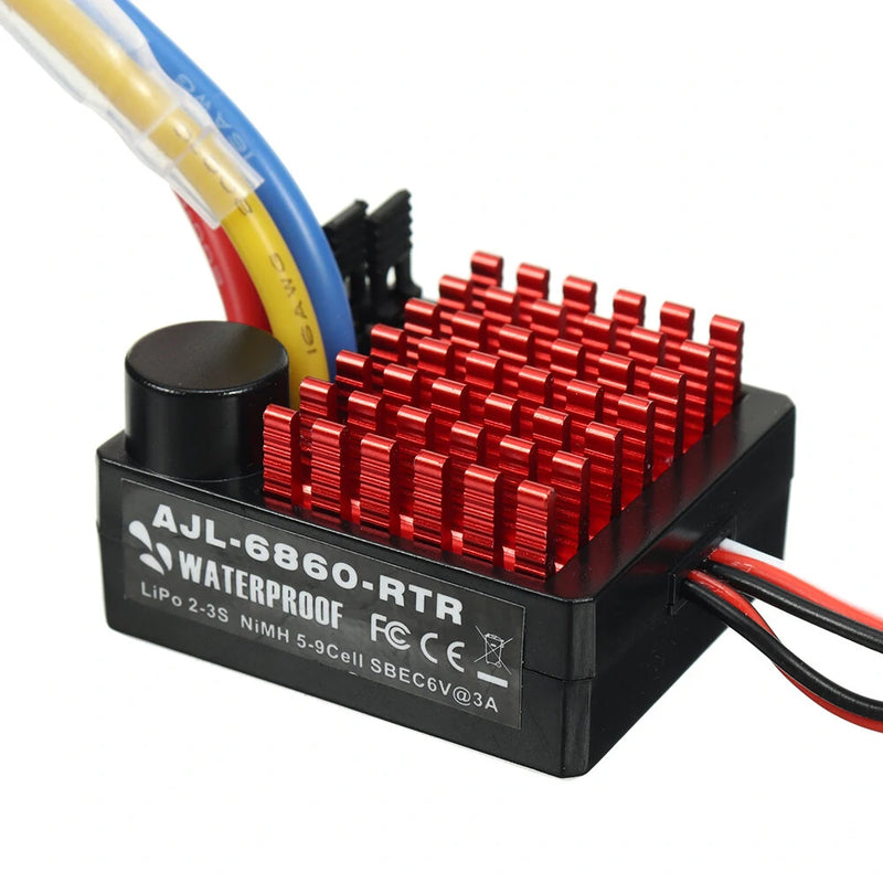 FLYUEACE 6860 Brushed ESC 60A Waterproof Crawler Speed Controller with BEC RC Vehicles Cars Boats Tanks Models Parts