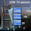 Baofeng UV-5RH PRO 10W GPS Multi Band AM FM Walkie Talkie Bluetooth Frequency Writing Function 640 Channels Wireless Copy Frequency Type-C Ham Two-way Radio