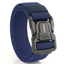TUSHI Metal Quick Release Pluggable Buckle Tactical Belt Breathable Elastic Belt For Men Cowboy Outdoor Stretch Hunting Waistband