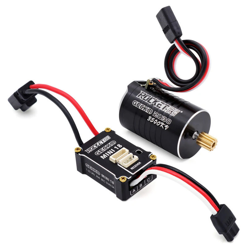 Surpass Hobby ROCKET RC GECKO MINI 2030 3500KV Sensored Brushless Motor & 30A ESC for Trx4m FCX18 FX118 1/18 Rock Crawler Remote Control Cars Vehicles Models Parts