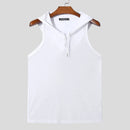 NCERUN Mens Tank Top Mesh Hooded See-Through Comfort Breathable Tanks