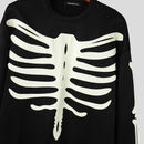 INCERUN Mens Skeleton Print Color Block Long Sleeve Hoodie Fashion Loose Fit Crew Neck Fall Top for Male S 5XL