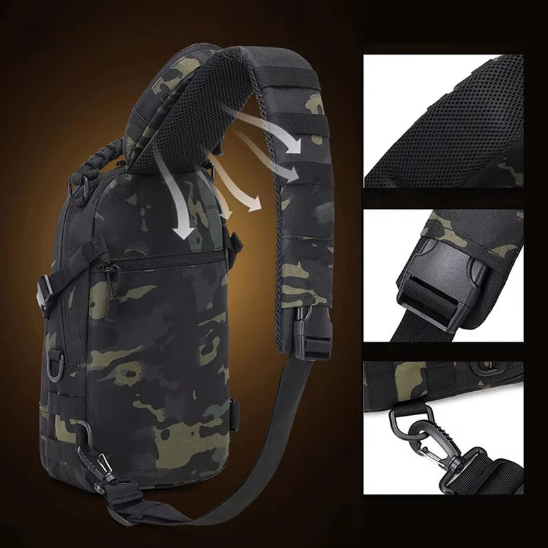 Men Fishing Chest Bag Fanny Pack Outdoor Sports Backpack Camping Hiking Climbing Cycling Shoulder Bag