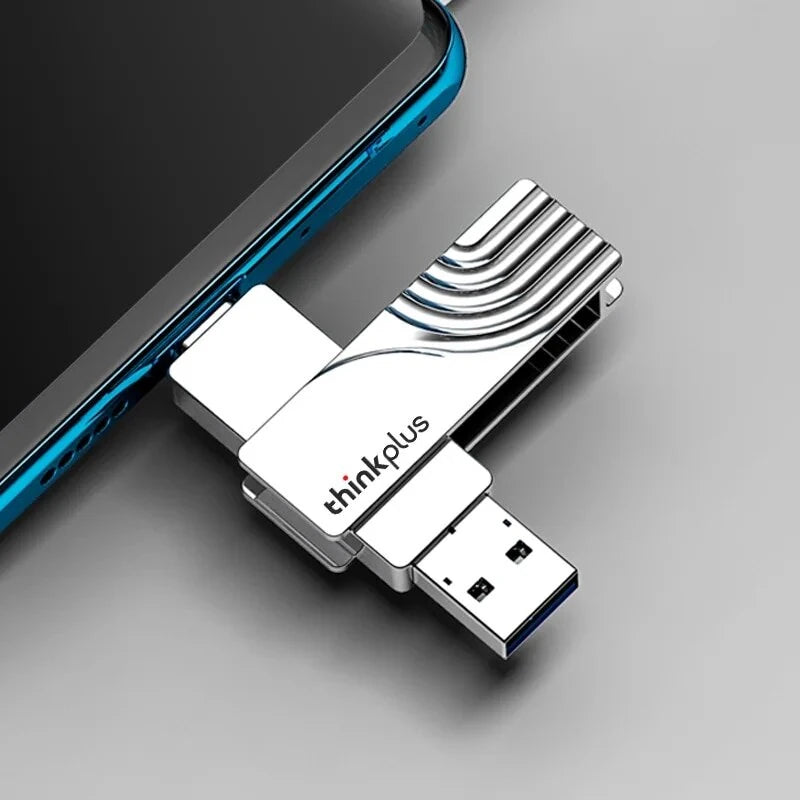 Lenovo Thinkplus TPCU301 Type-C3.1 & USB3.0 Flash Drive 256GB/128GB/64GB 100MB/s High Speed Pendrive Memory Stick Storage U Disk