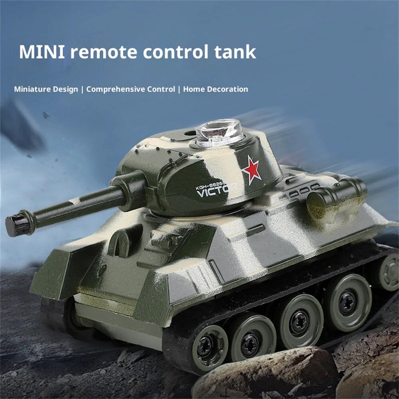 Happy Cow 777-215 2.4G 4CH Mini Radio RC Car Army Battle Infrared Tank with LED Light RTR Model Toy