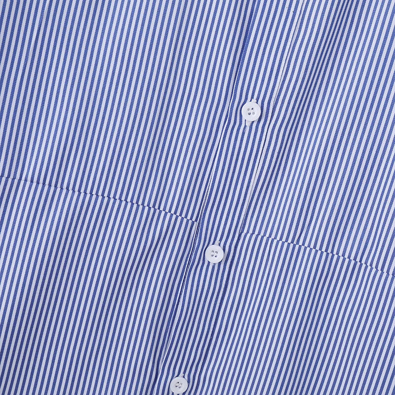 INCERUN Plus Size Men Classic Striped Shirts Long Sleeve Lapel Collar Casual Shirt for Men Daily Vacation Streetwear Male Top