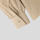 INCERUN Mens Solid Tie Neck Puff Sleeve Loose Shirt