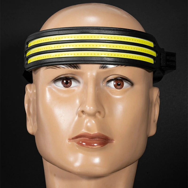 Multi-function COB LED Headlight Outdoor Riding Light USB Charging Night Running Light Strong Light Headlamp