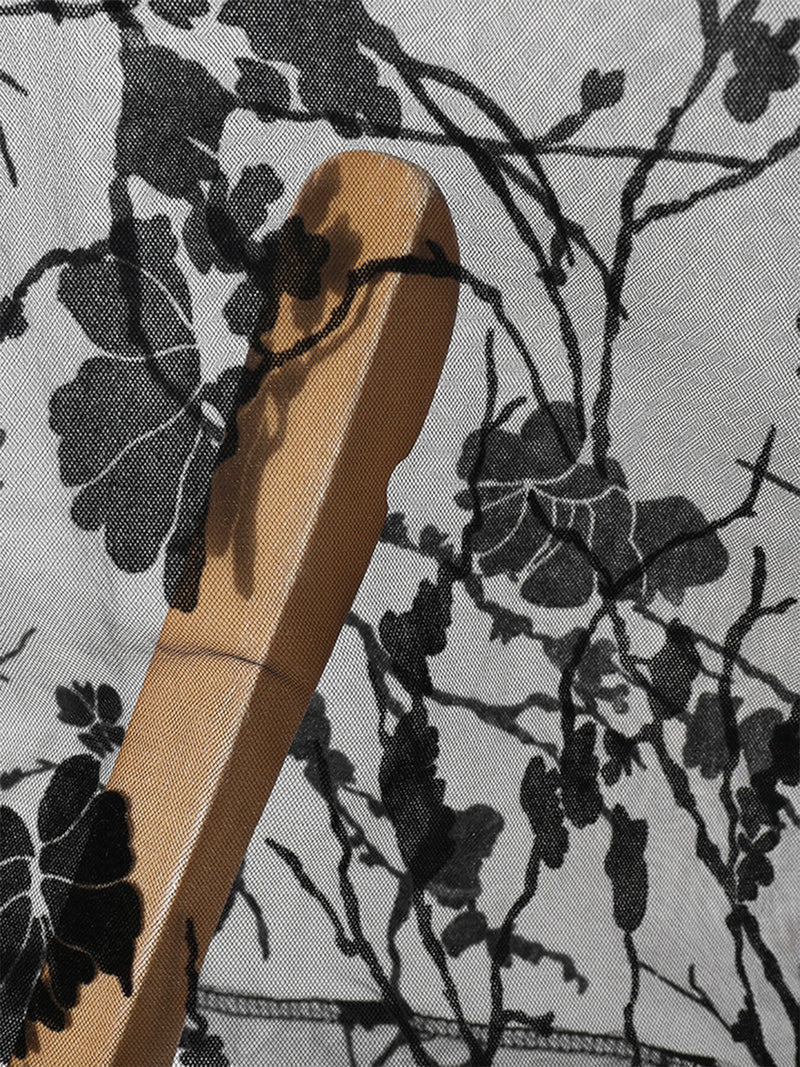 INCERUN Men T-shirts Fashion See-through Embroidered Flowers Mesh T-shirt Summer Mens Top Short Sleeve Streetwear Men Clothing