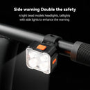 USB Rechargeable Bicycle Light 4-6 Lamp Beads Type-C Charging Cycling Flashlight For Bike Lantern MTB Headlight Taillight