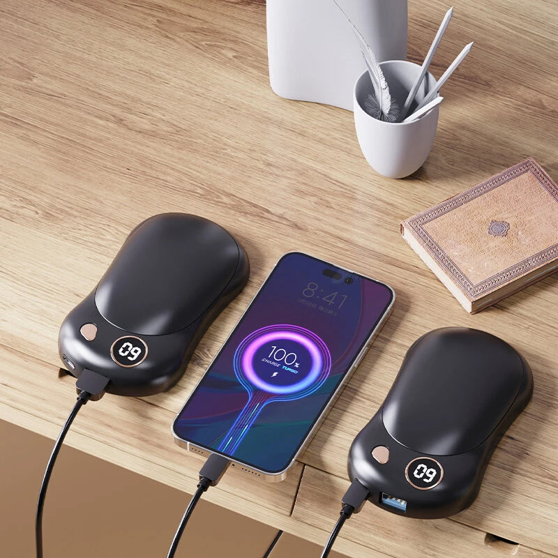 Magnetic Hand Warmer USB Charging Split Self-Heating Hand Warmer Portable Charging Treasure Three-Speed Adjustable Temperature
