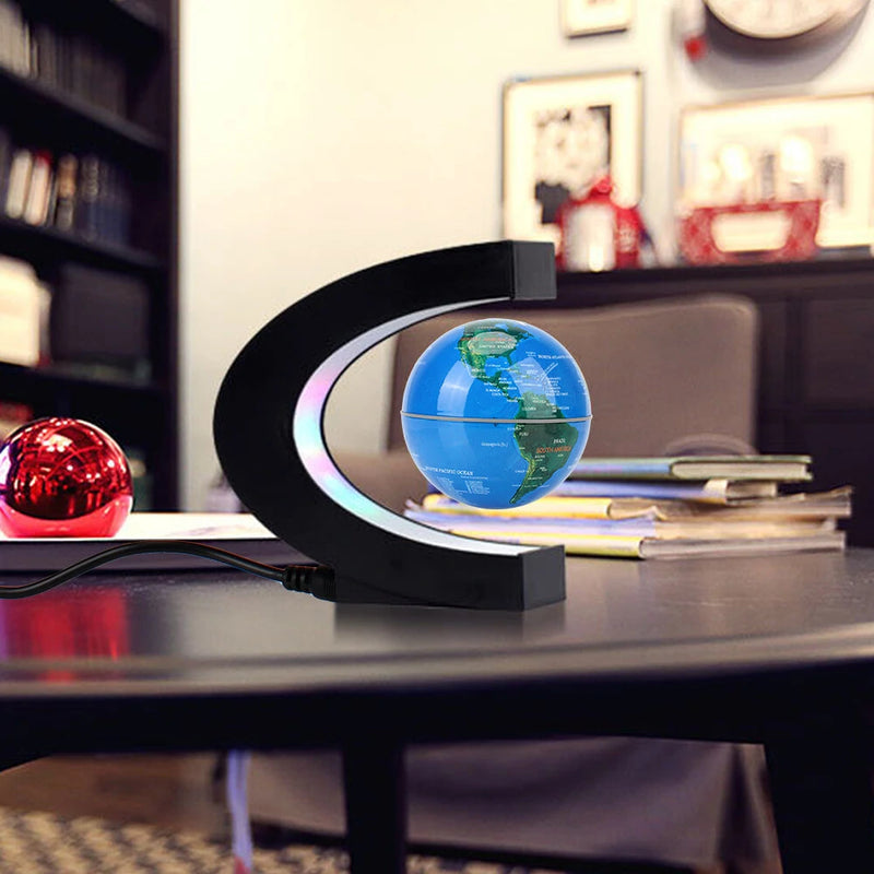 AGSIVO Magnetic Floating Levitating Globe World Map with LED light Educational Gifts for Kids Students Birthday Gifts Gadgets for Teens Christmas Gifts