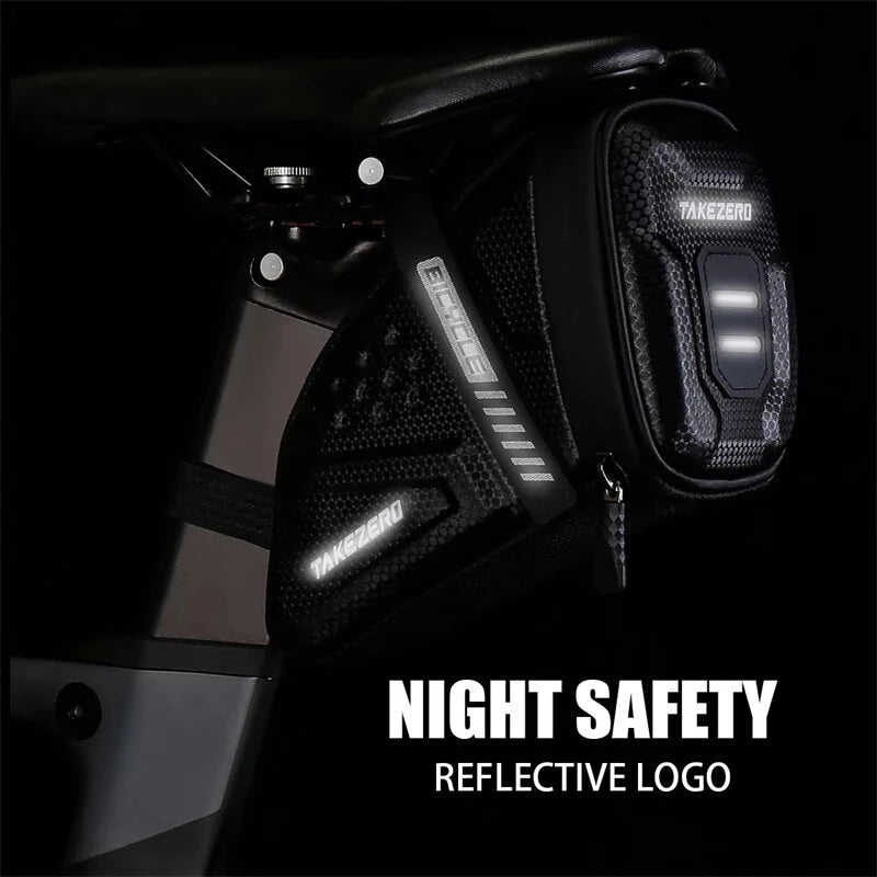 TAKEZERO TZ07 1L Lage Capacity PU Mountain Bike Clearing Bag Road Bike Rear Bag OligHard Shell Riding Equipment Accessories