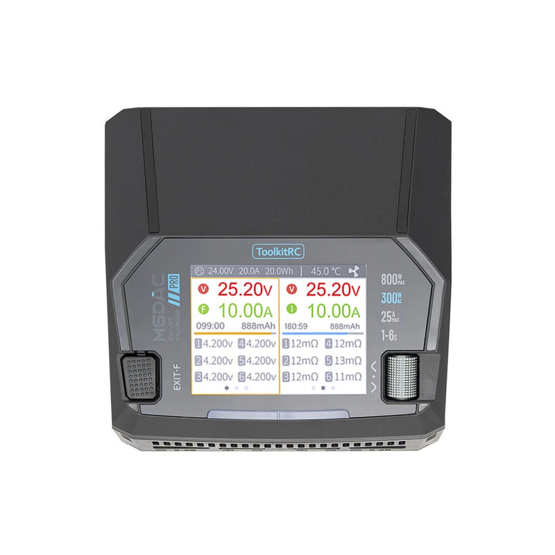 ToolkitRC M6DAC PRO M6DAC V2 18A AC200-300W DC800W Charger IPS 2.8" LCD 320240p for 1-6S LiPo LiHV LiFe Lilon LTO 1-16S NiMH 1-10S Pb Battery