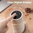 1500mAh Electric Coffee Grinder Ceramic Grinding Core Conical Coffee LED Touch Screen Burr Grinder Externally Adjustable Bean Grinding Machine Kaffe Bohnen Grinder