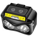 Bikight XPG COB White Yellow Light LED Headlamp Body Motion Sensor 6-Mode Red Blue Flash Headlight Rechargeable Camping Torch