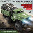HENGRUI 553-07/08 RTR 1/16 2.4G 4WD RC Car Military Army Off-Road Truck Heavy Transport LED Light Alloy Body Remote Control Vehicles Models Toys