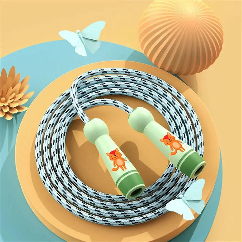 KALOAD 2.8m Adjustable Thick Cotton Jump Rope Comfortable ABS Handle Rope Sports Equipment for Elementary School Kindergarten Students Gift