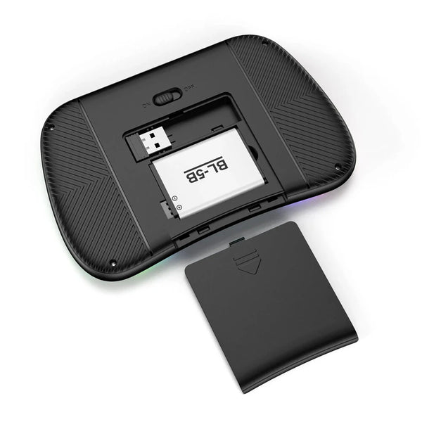 M9 BT&2.4G Mini Wireless Keyboard 7-color Backlit Type-C Voice IR Learning Air Mouse Remote Touchpad for Android TV Box PC