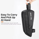 WEST BIKING 1L Bicycle Top Tube Bag Narrow Side Design Velcro Fastening Portable Zipper Storage Cycling Bag for MTB & Road Bikes