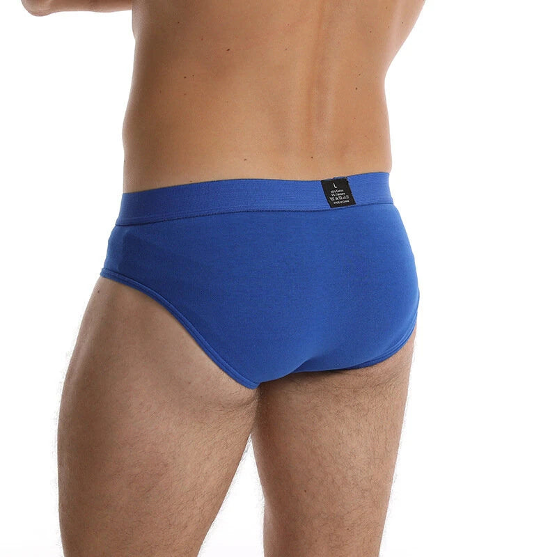 4pcs Men's Cotton Briefs Breathable Solid Color Panties Men Underwear Comfortable Loose Fit Underpants