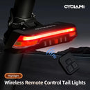 CYCLAMI Wireless Remote Control Bicycle Taillight with Turn Signals and Brake Light USB Rechargeable IPX6 Waterproof Bicycle Rear Safety Light