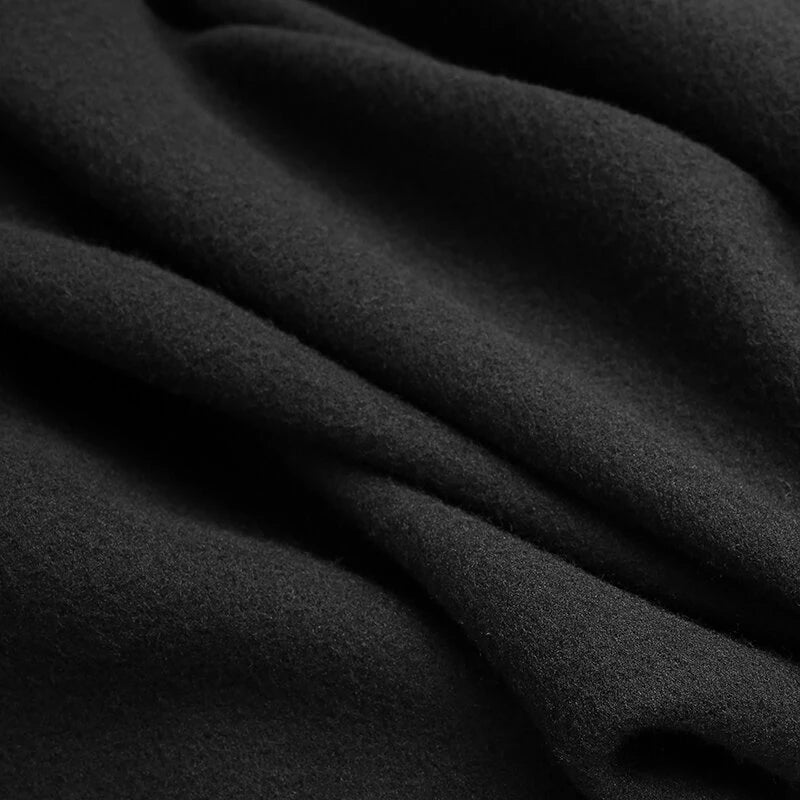 INCERUN Autumn Winter New Men's Loose Black Coats Stylish Irregular Hooded Cloak FashionLong Sleeve Trench Outwear Jackets S-5XL