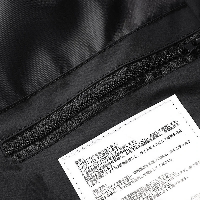 TENGOO HP-15 Heated Vest 15 Areas Heating Temperature with Digital Display USB Electric Thermal Clothing Winter Warm Vest Outdoor Heat Coat