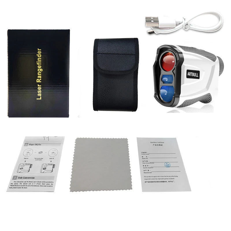 ARTBULL 1000M Golf Rangefinder With Magnet Speed Measurement Telescope Range Finder Flag Locking With Vibration Function For Outdoor Golfers