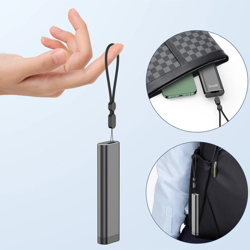 BUDI Multifunctional 9-in-1 SD Card Reader Cable and USB 3.0 Type-C Phone and External Camera and Computer Adapter with OTG Sync Charging and 5Gbps Transfer Memory Card High Speed Card Reader