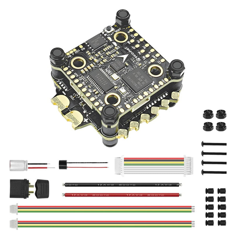 30.5mm*30.5mm SEQURE H743 & E70 G2 Stack Flight Controller MPU6000 70A 128K 4in1 ESC 4-8S for Racing Freestyle FPV Racing Drone
