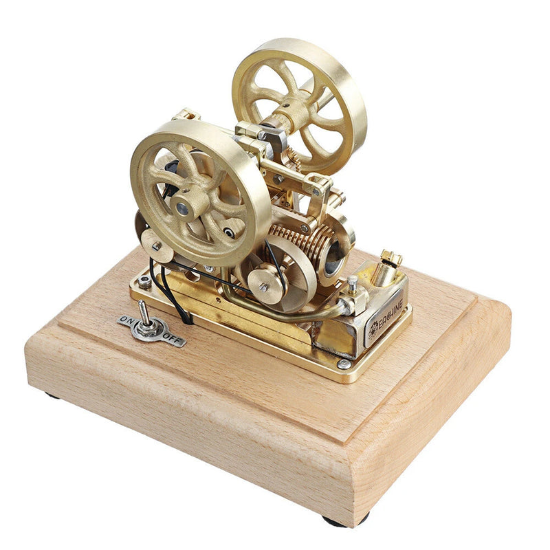 Eachine EM1 Micro ICE Internal Combustion Engine Model Brass Double Piston Complete STEM Engine Science Education Toys Collection Gifts