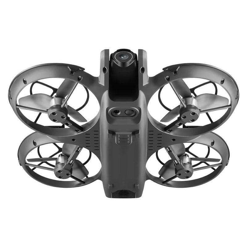 YCRC V666 WiFi FPV with LCD Screen Controller HD ESC Dual Camera Optical Flow Hover Automatic Obstacle Avoidance Brushless LED Light Circle Protection Kids Gifts 2.4G 4CH 6-Axis Remote Control RC Toys Drone Quadcopter RTF