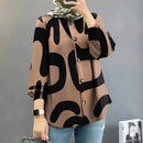 ZANZEA Ethnic Style Women Blouse Lantern Sleeve Geometric Pattern Shirt Fashion O-Neck Button Up Top