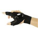 ZANLURE LED Flashlight Fishing Half Finger Gloves for Outdoor Night Cycling Camping Hiking Sports Gloves with Lamp Lighting