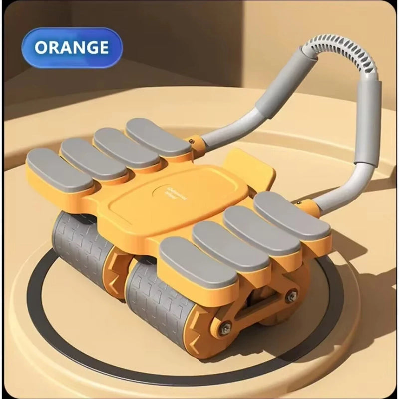 KALOAD 4 Wheel 8 Elbow Automatic Rebound Brake Abdominal Exerciser with Phone Holder Muscle Slimming Fitness Equipment for Exercise Abs