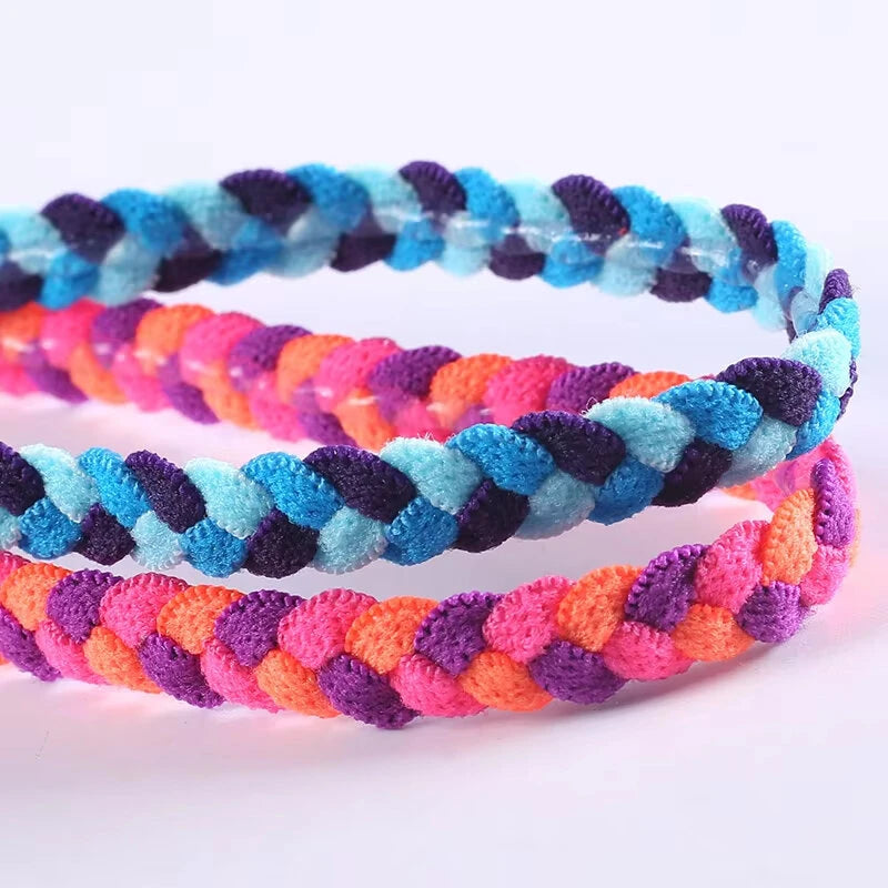 AOLIKES Weave Elastic Yoga Sweatband For Women Men Running Hair Bands Fitness Sweat Bands Sport Silicone antiskid Headband
